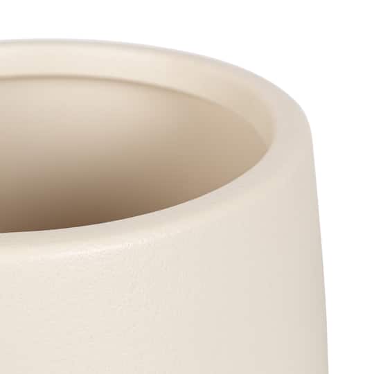 Kate and Laurel 5ft. Oliveira Faux Olive Tree with Jia Curved Cream Planter